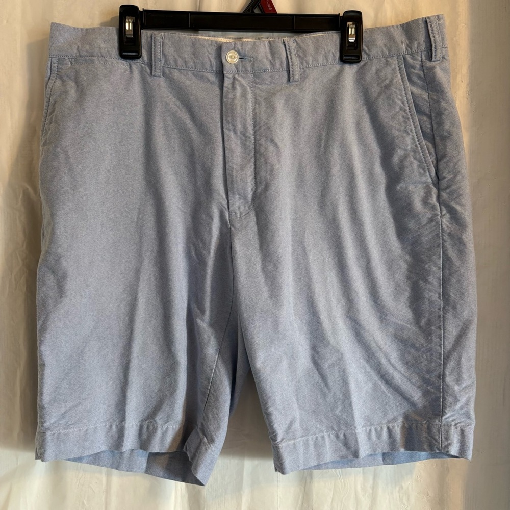 Polo Ralph Lauren Blue Chino Shorts Size 38 Preppy Flat Front Prep Country Club